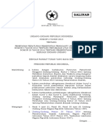 Undang-undang Republik Indonesia Nomor 2 Tahun 2015 Tentang Penetapan Peraturan Pemerintah Pengganti Undang-undang Nomor 2 Tahun 2014 Tentang Perubahan Atas Undang-undang Nomor 23 Tahun 2014 Tentang Pemerintah