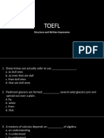 Toefl: Structure and Written Expression