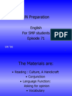 UN Preparation: English For SMP Students Episode 71