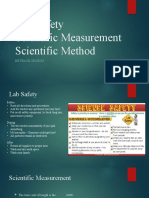 Lab Safety Scientific Measurement Scientific Method: Re Teach Session