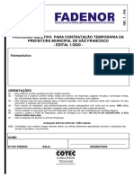 Caderno: Processo Seletivo para Contratação Temporária Da Prefeitura Municipal de São Francisco - EDITAL 1/2020