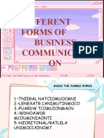 Different Forms of Business Communicati ON