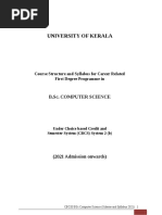 BSC Computer Sscience 2021 Syllabus Kerala University