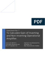 To Calculate Gain of Inverting and Non-Inverting Operational Amplifier