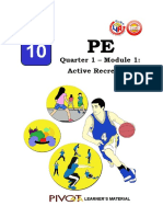 Quarter 1 - Module 1: Active Recreation: Learner'S Material
