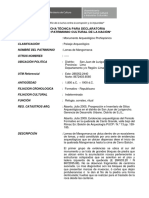 Ficha Técnica para Declaratoria Como Patrimonio Cultural de La Nación