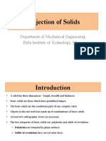 Projection of Solids: Department of Mechanical Engineering Birla Institute of Technology, Mesra
