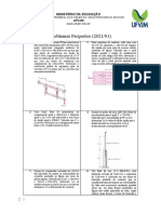 Problemas Propostos de Mecânica de Materiais da UFVJM