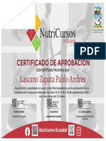 Curso Bioimpedancia Composición Corporal Certificado Aprobación NutriCursos Ecuador