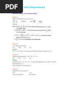 Unit 2 (Polynomials) : Exercise 2.1: Multiple Choice Questions (MCQS)