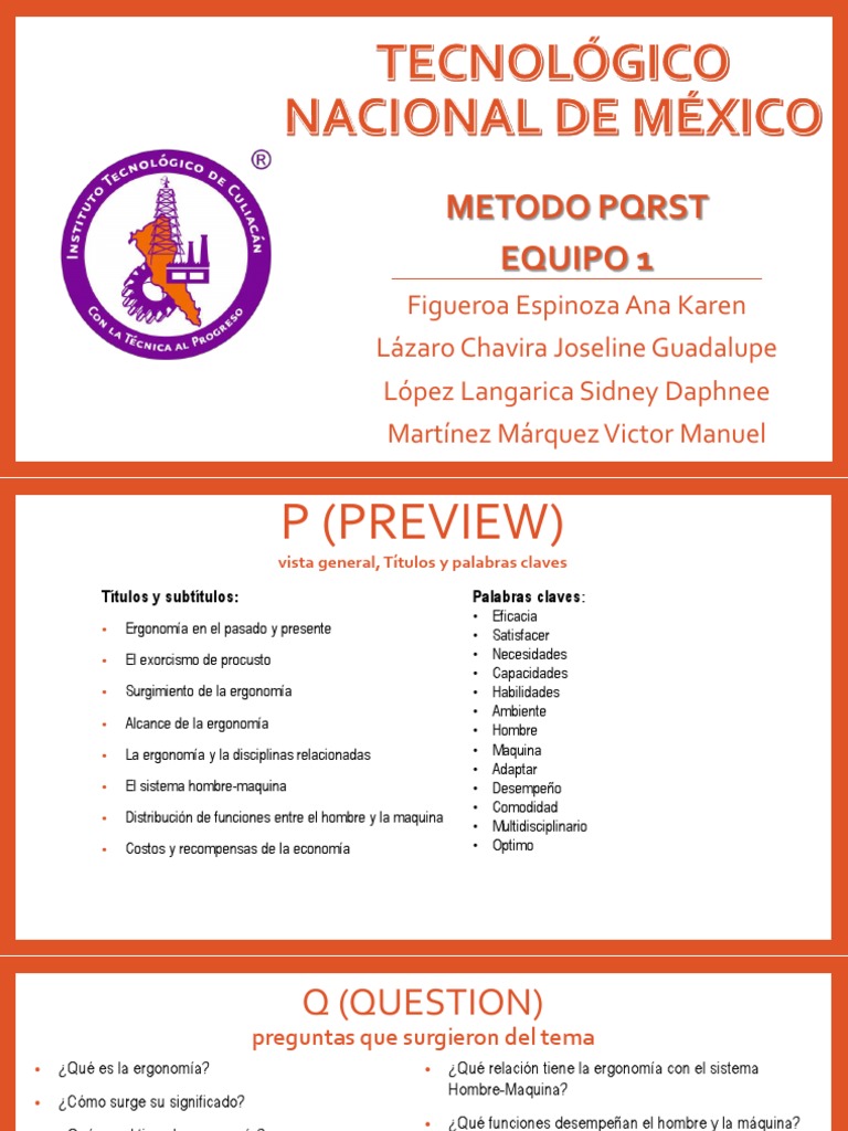 METODO PQRST (Modificado) | PDF | Factores humanos y ergonomía