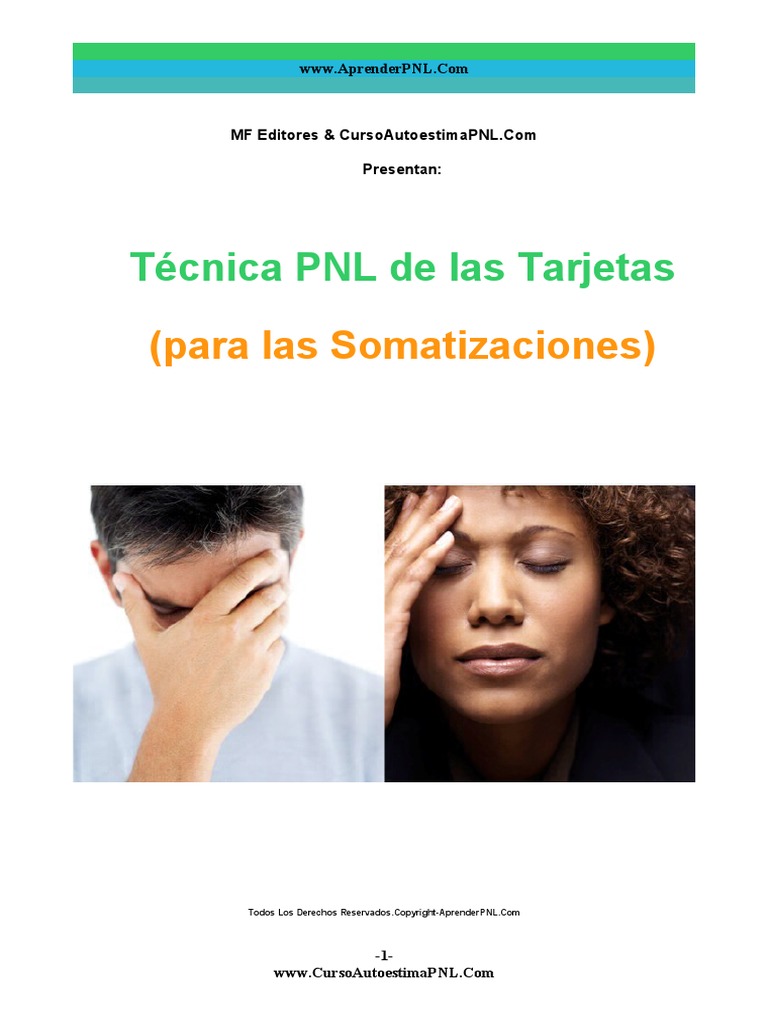Técnica PNL de Las Tarjetas - Curso Autoestima PNL | PDF | Estrés ...