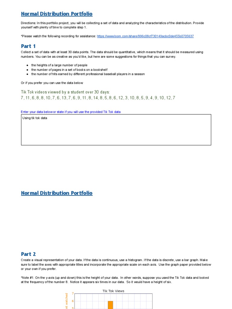 Normal Distribution Portfolio | PDF | Mean | Data