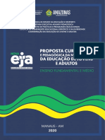 Proposta Curricular e Pedagógica Da Nova Eja - 2021