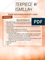 Bismillah Materials Required Naveen Khan Art