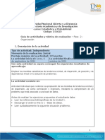 Guía de Actividades y Rúbrica de Evaluación - Fase 2 - Organización