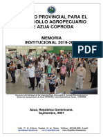 Memoria Institucional del Consejo Provincial  para el  Desarrollo Agropecuario de Azua COPRODA
