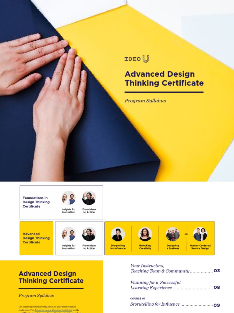 Advanced Design Thinking Certificate: Program Syllabus | PDF ...
