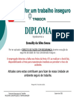 Diploma Reconhecimento de SEGURANCA - Esmailly Da Silva Sousa