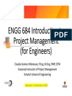 ENGG 684 Introduction to Project Management (for Engineers
