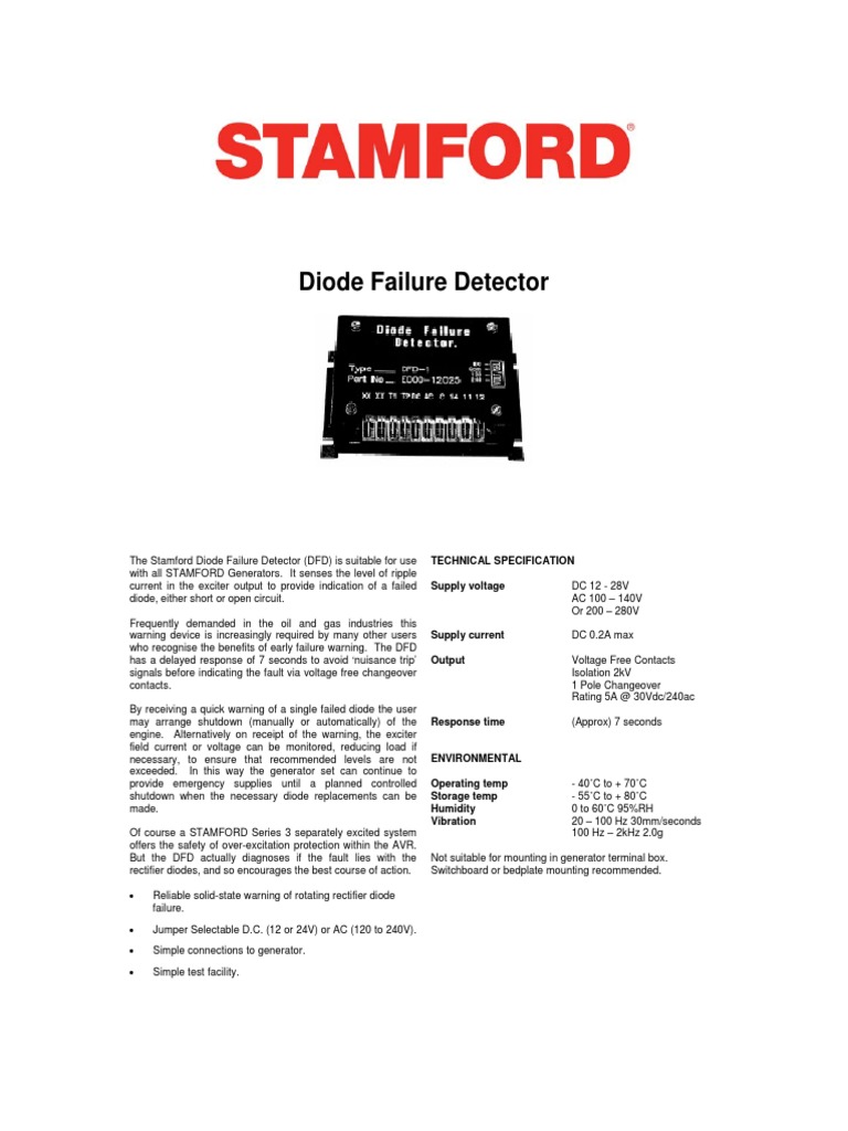 Diode Failure Detector PDF Diode Rectifier