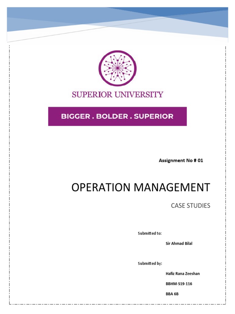 Operation Management Case Studies Analysis | PDF | Mc Donald's ...