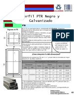 Perfil PTR Negro y Galvanizado: Diagramas de PTR Puntos de Interés Especial