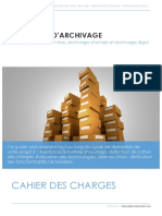 Cahier Des Charges Stockage Archivage