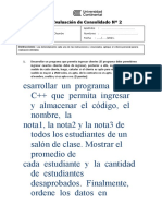 Evaluación de Consolidado 2