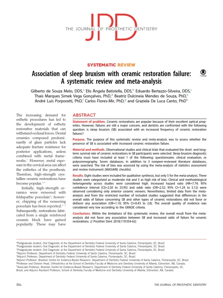 Association of Sleep Bruxism | PDF | Mouth | Dentistry