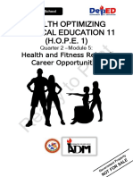 Health Optimizing Physical Education 11 (H.O.P.E. 1) : Health and Fitness Related Career Opportunities