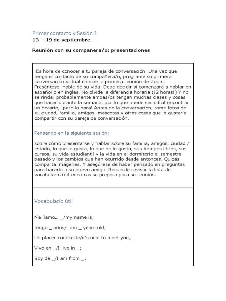 Sesión 1 Fall21 | PDF | Artes del Lenguaje y Comunicación