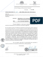 Oficio 060 Propuesta de Contrato Docente Por Director de Instirucion Educativa