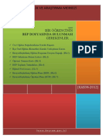 Beyşehir Rehberlik Ve Araştirma Merkezi: Bir Öğrencinin Bep Dosyasinda Bulunmasi Gerekenler
