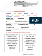 Región y características de Ecuador