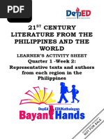 21 Century Literature From The Philippines and The World