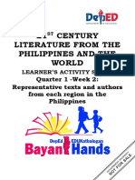 21 Century Literature From The Philippines and The World