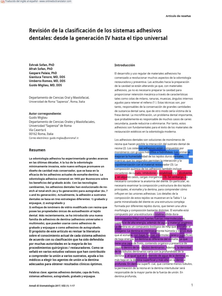 Classification Review of Dental Adhesives Systems From The IV