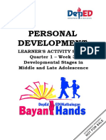 Personal Development 11 - Q1 - LAS - Week3