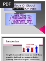 Effects Of Global recession on India