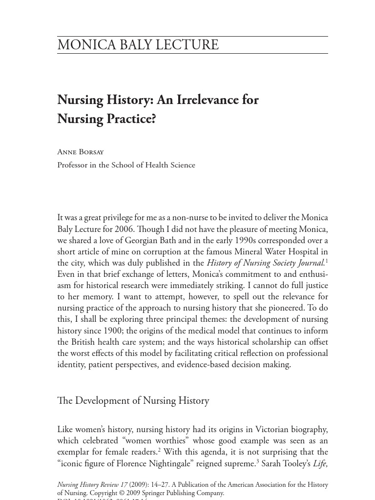 NURSING_HISTORY Evidence Based Medicine Nursing Free 30day Trial