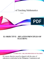 Principles of Teaching Mathematics