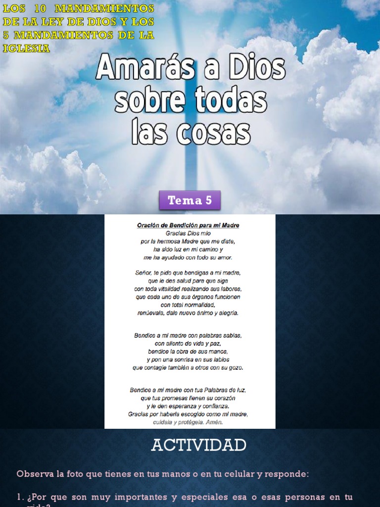 Amarás A Dios Por Sobre Todas Las Cosas Pdf Amor Dios