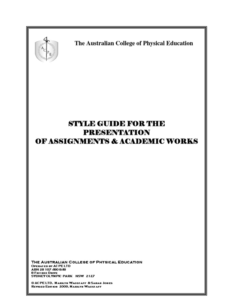 ACPE StyleGuide Information Literacy Citation Free