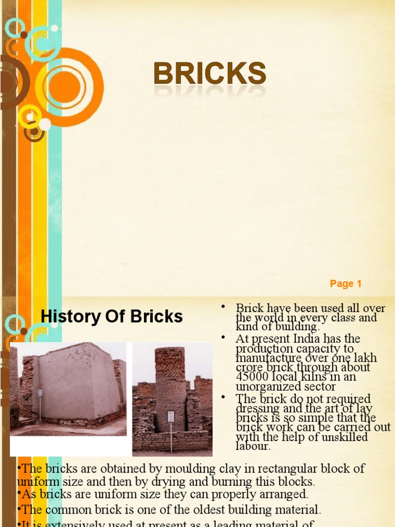 Brick Presentation | PDF | Brick | Cement