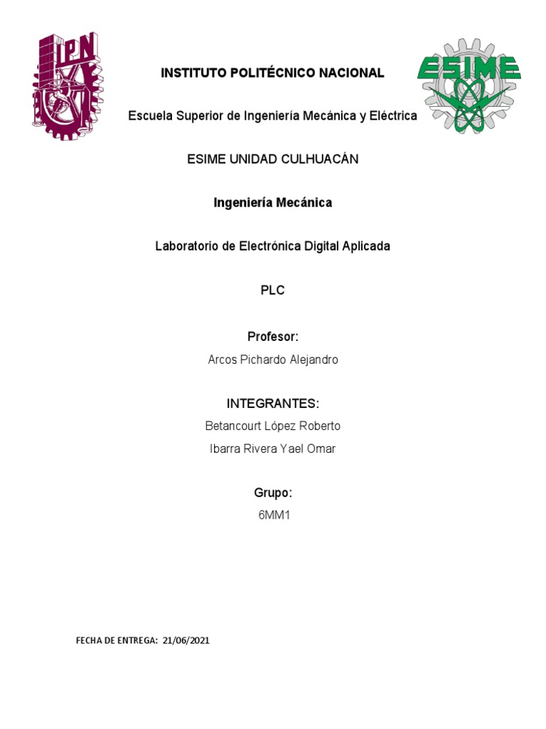 Práctica Plc Pdf Controlador Lógico Programable Relé