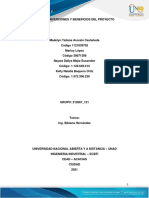 Tarea 4-Inverciones y beneficios del proyecto- Grupo 121.Ing Economica