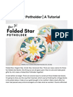 Folded Star Potholder - A Tutorial - Patchwork and Poodles