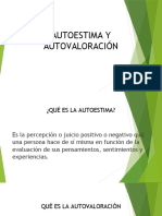 Autoestima y Autovaloración