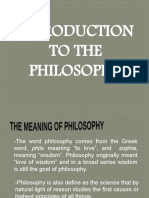 Introduction To The Philosophy